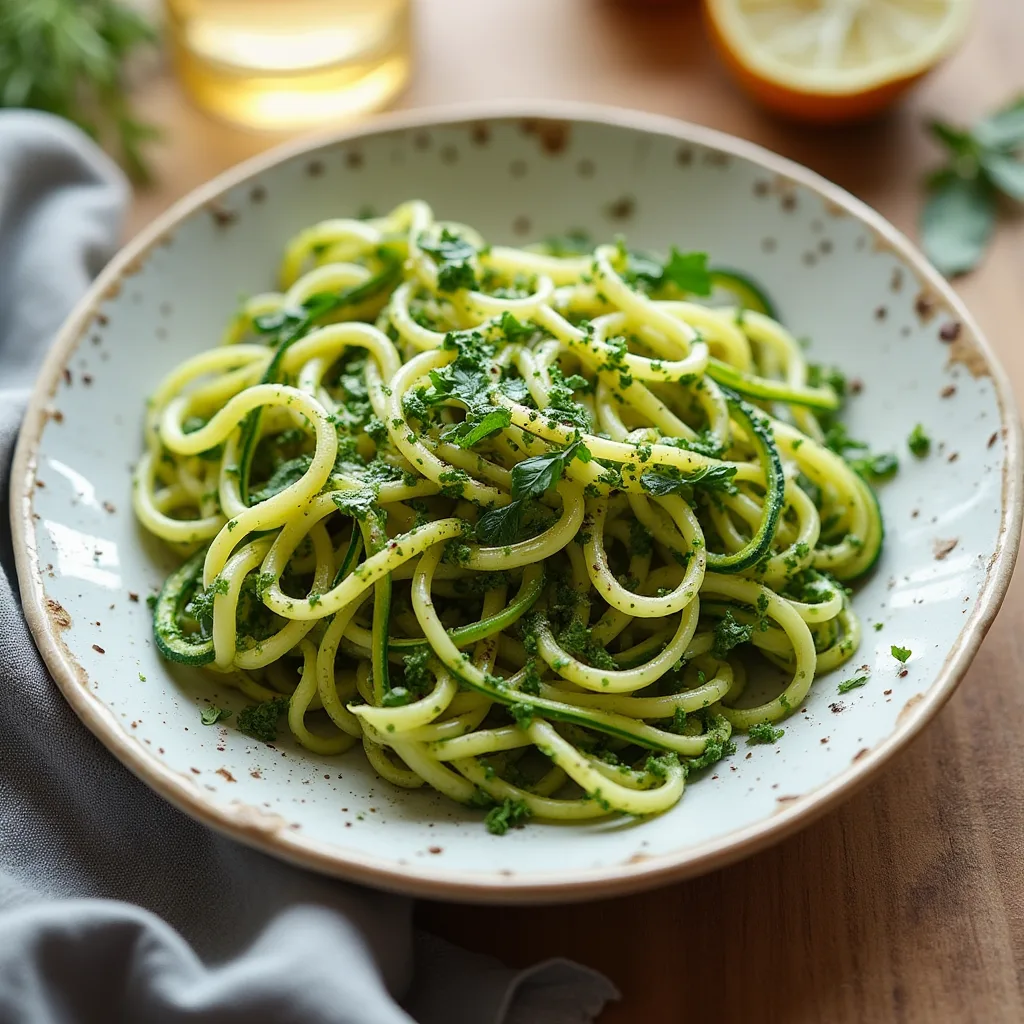 Zucchini Noodles with Pesto